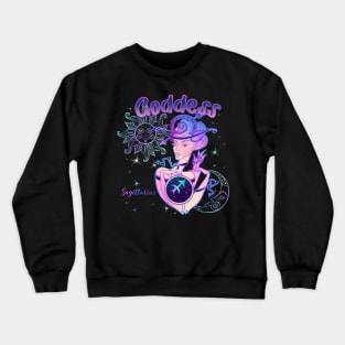 Zodiac Sagittarius Goddess Queen Horoscope Crewneck Sweatshirt